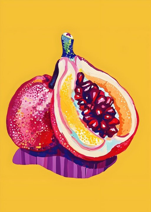 Vibrant Pomegranate Art