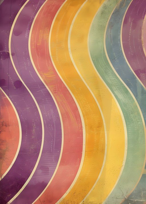Retro Rainbow Stripes with Vintage Texture