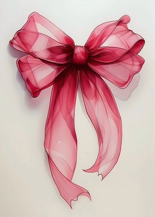Elegant Pink Ribbon Bow