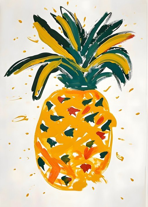 Abstract Pineapple Painting