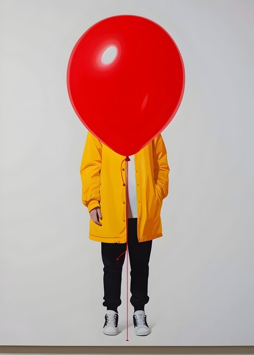 Person with Red Balloon Head