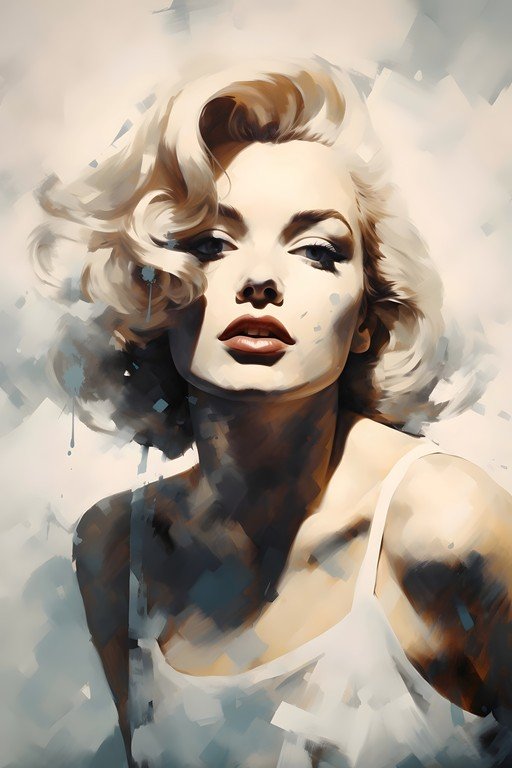 Marilyn Monroe Portrait in Abstract Style