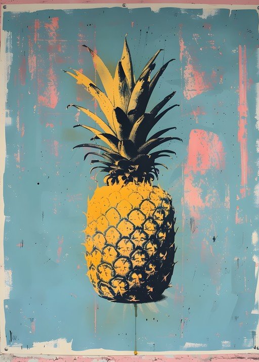Bold Pineapple Pop Art