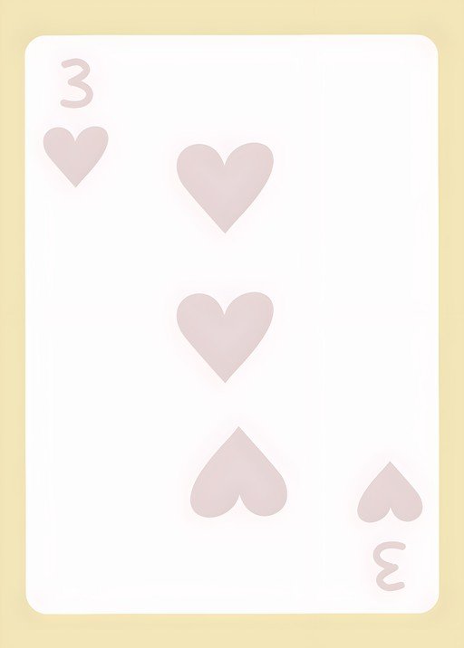 Three of Hearts Playing Card