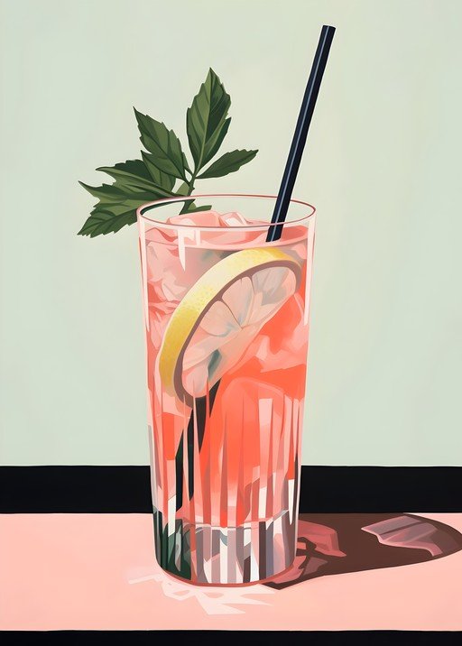 Refreshing Pink Drink with Lemon and Mint