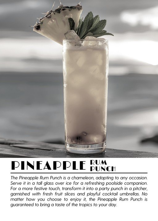 Refreshing Pineapple Rum Punch Cocktail