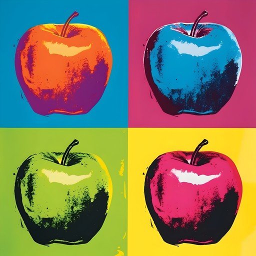 Pop Art Apples in Vibrant Colors