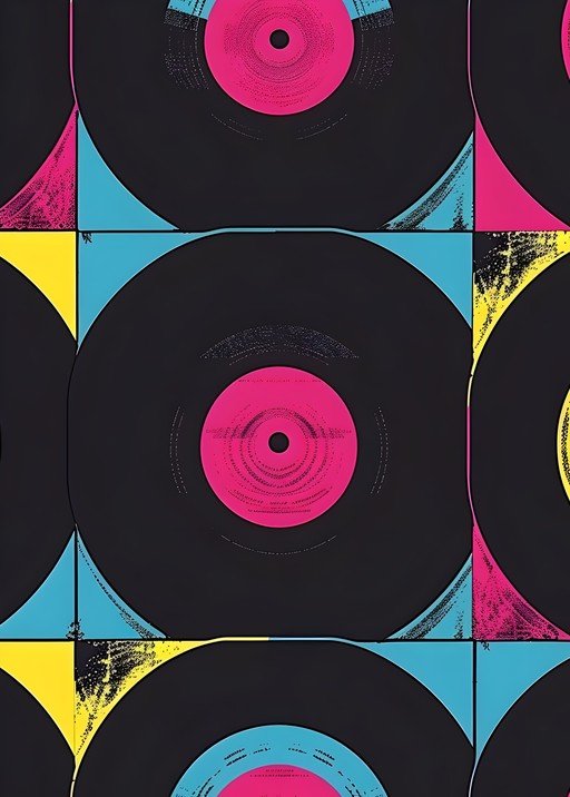 Pop Art Vinyl Records Pattern