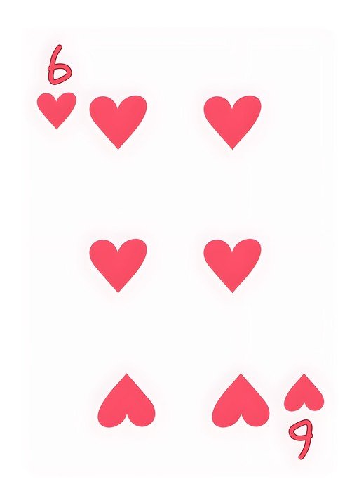 Six of Hearts Playing Card