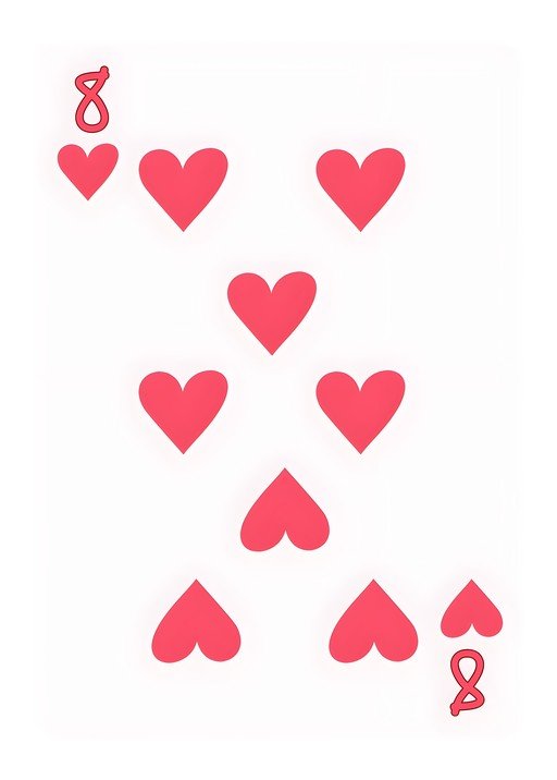 Eight of Hearts Playing Card