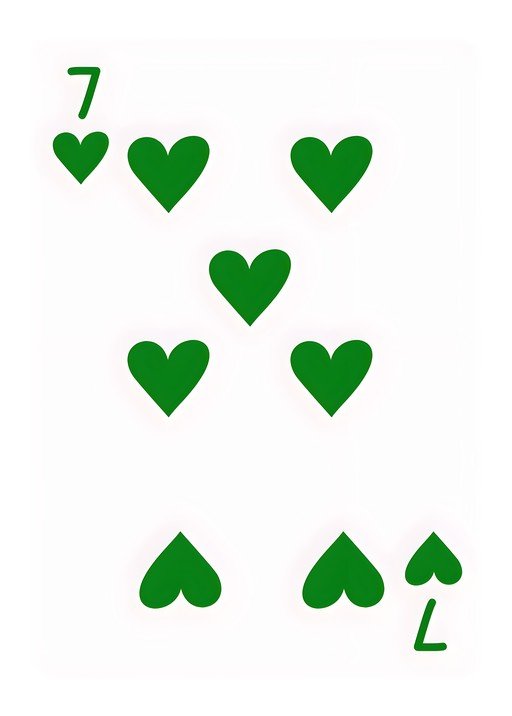 Seven of Hearts Playing Card
