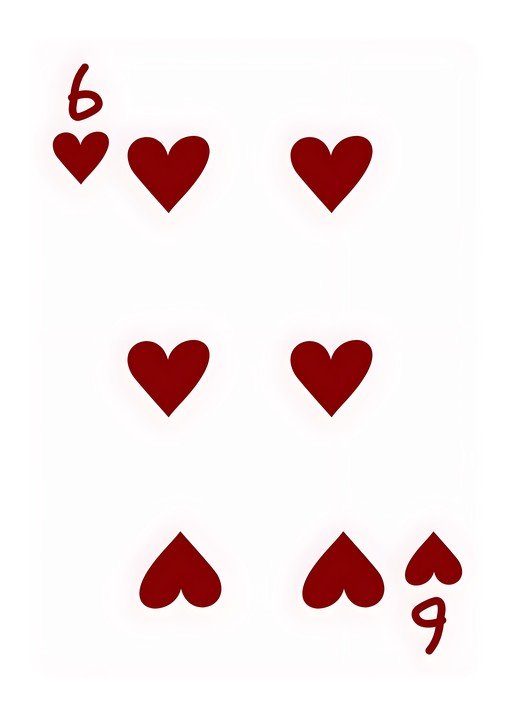 Six of Hearts Playing Card