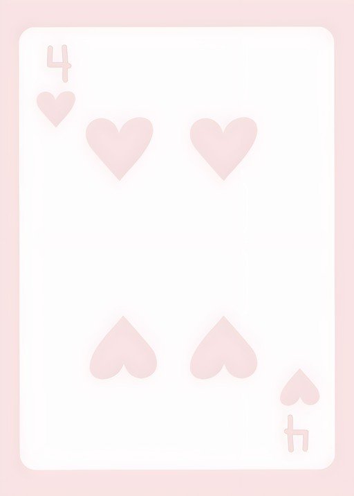 Four of Hearts Playing Card