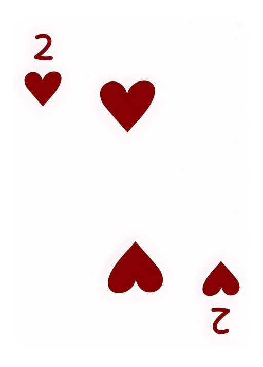 Two of Hearts Playing Card