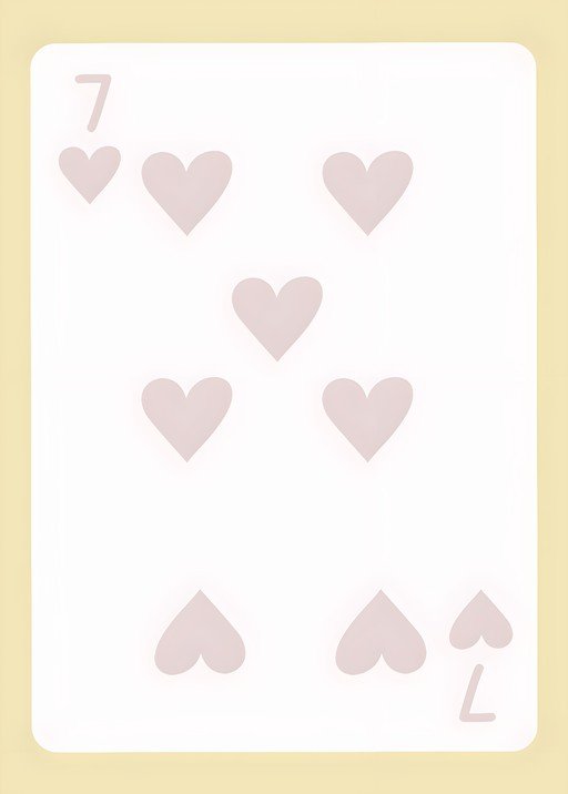 Seven of Hearts Playing Card
