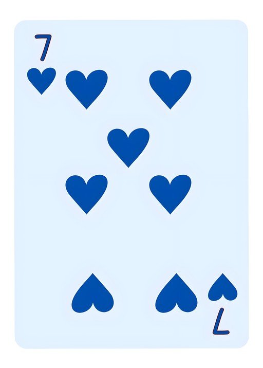 Seven of Hearts Playing Card