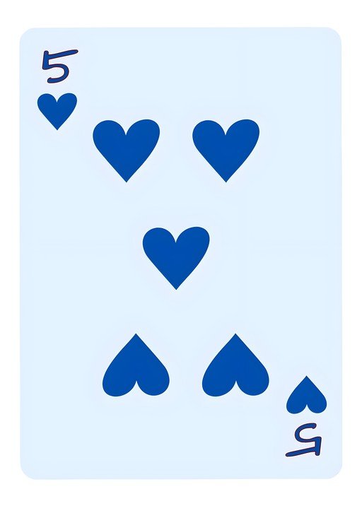 Five of Hearts Playing Card
