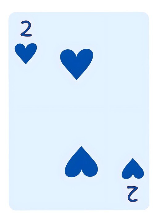Two of Hearts Playing Card