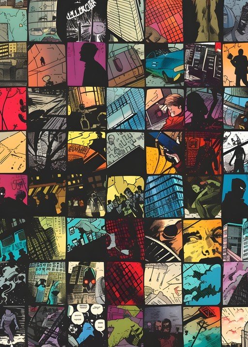 Comic Book Panel Collage