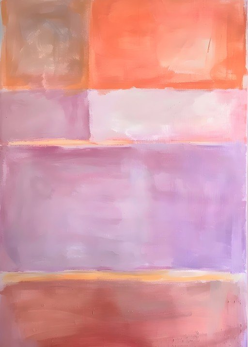 Abstract Color Field Painting with Soft Hues