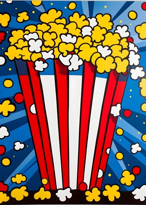 Popcorn Art: A Vibrant Celebration of Cinema Snacks