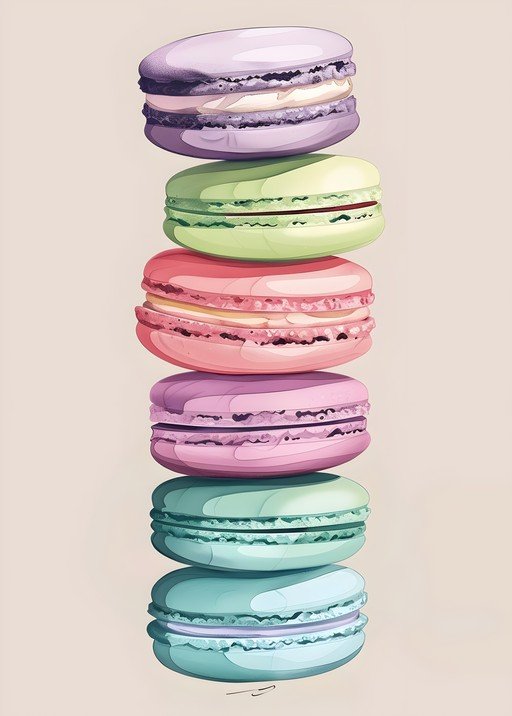 Stack of Colorful Macarons