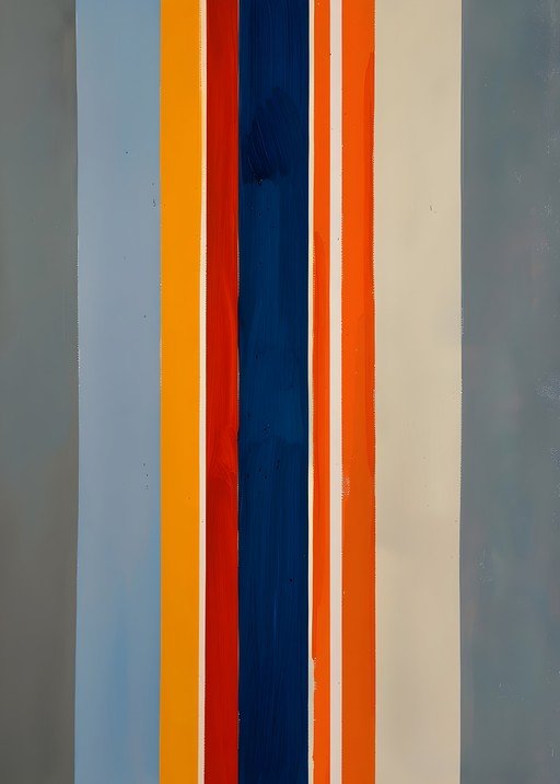 Abstract Vertical Stripes in Bold Colors