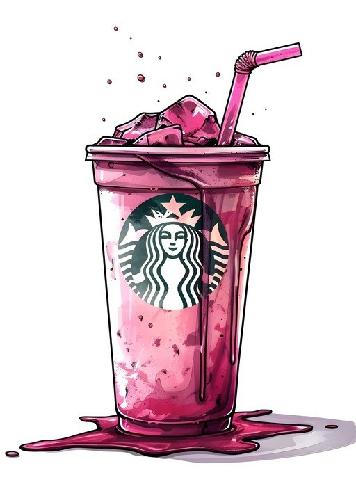 Starbucks Pink Drink Illustration