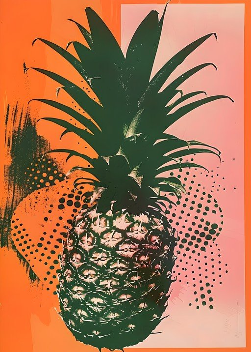 Bold Pineapple Pop Art Graphic