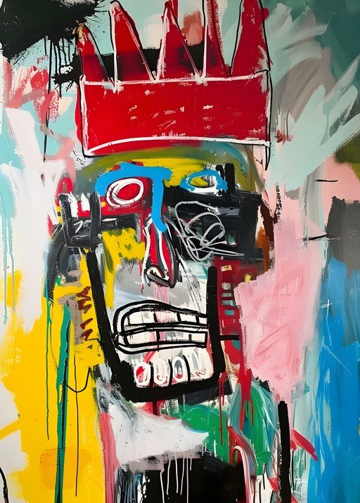 Abstract Crowned Head Painting