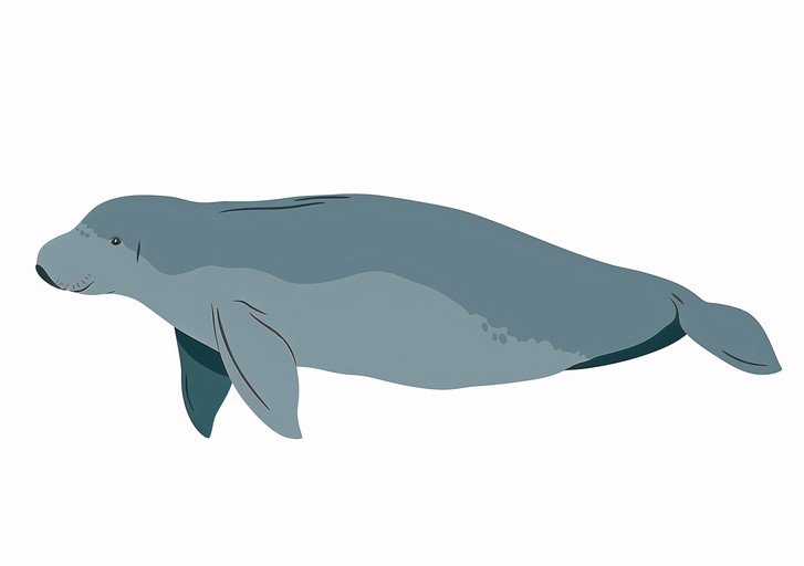 Illustration of a Gray Manatee