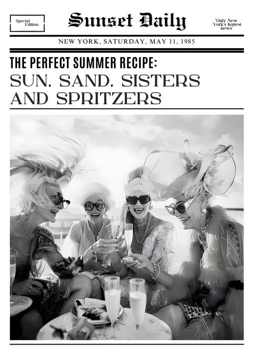 Glamorous Seniors Celebrate Summer with Spritzers