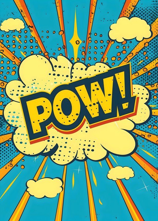 Comic Book "POW!" Explosion Graphic