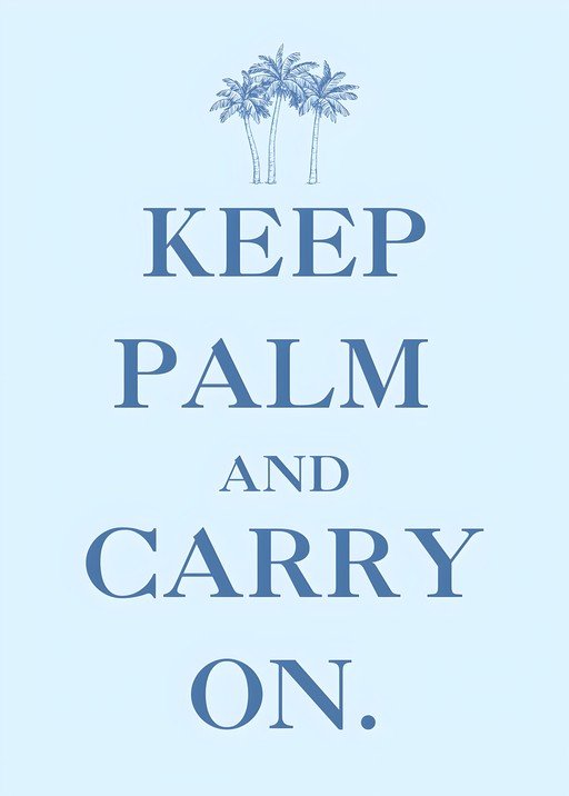 Keep Palm and Carry On Poster