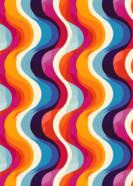 Retro Wavy Pattern with Vibrant Colors