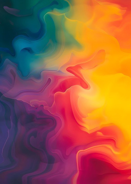 Vibrant Abstract Swirls of Color