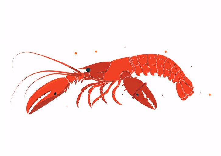 Vibrant Red Lobster Illustration