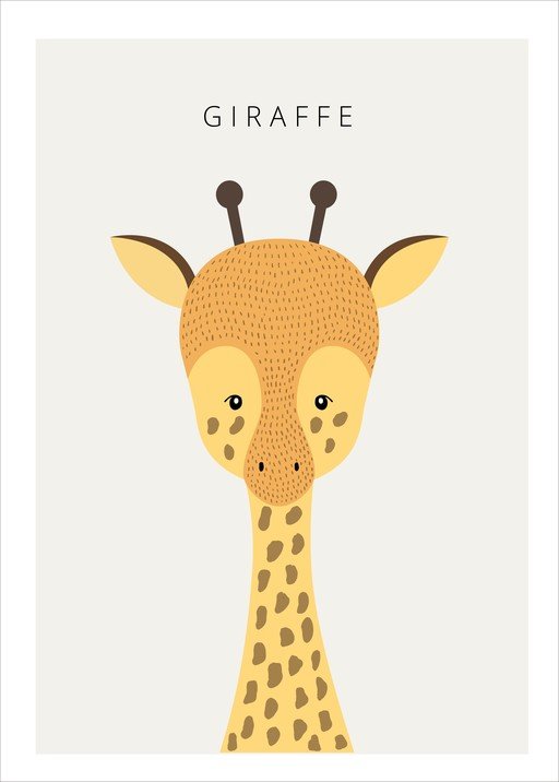 Cute Giraffe Illustration with Text