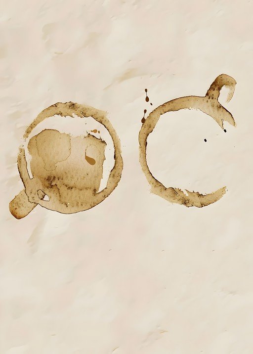 Coffee Cup Stains on Paper