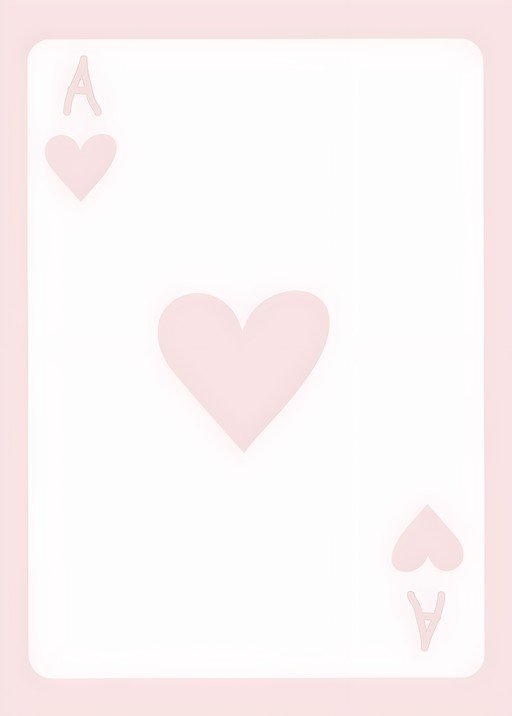 Soft Pink Ace of Hearts Playing Card