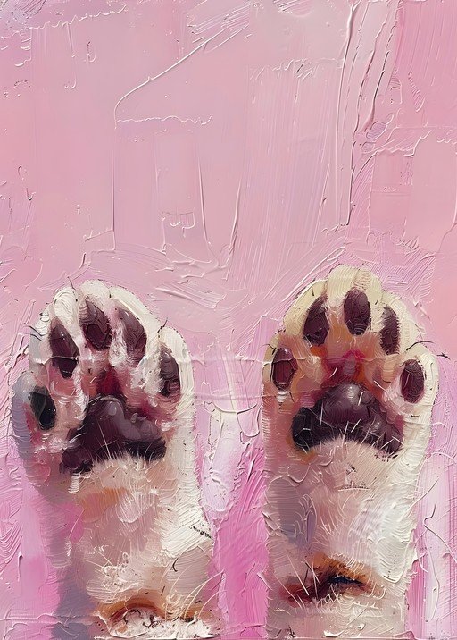 Adorable Cat Paws Painting