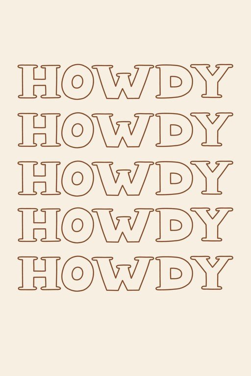 Howdy Typography Art