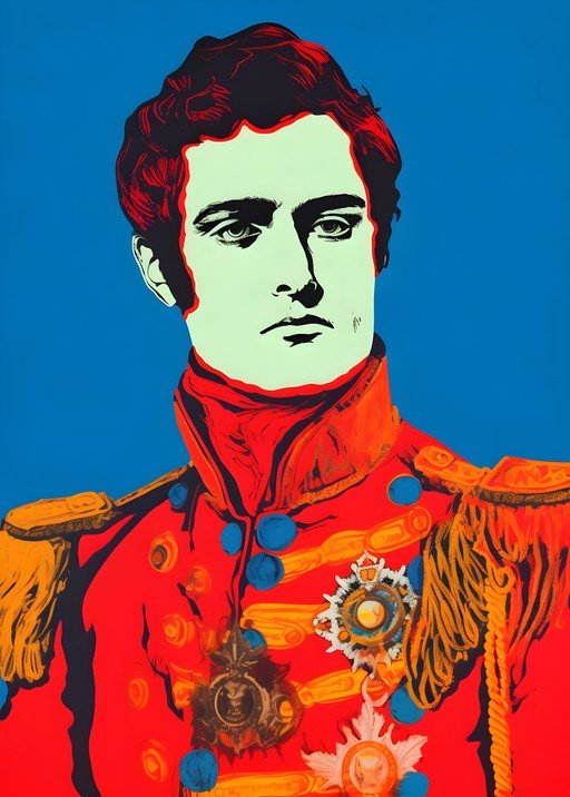 Pop Art Portrait of a Military Figure