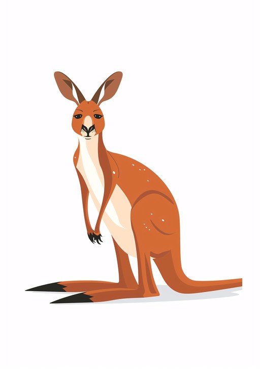 Stylized Kangaroo Illustration