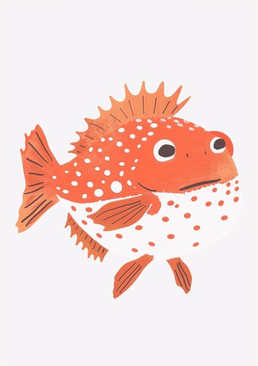 Cute Pufferfish Illustration