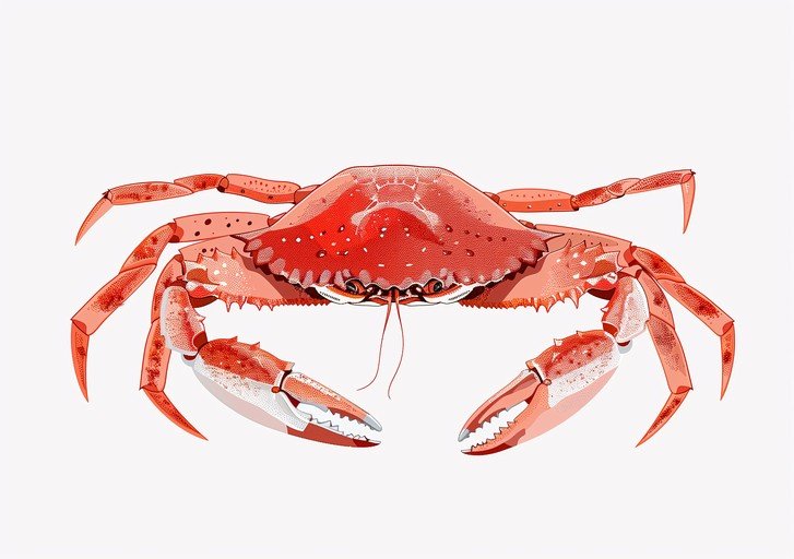 Illustration of a Red Crab