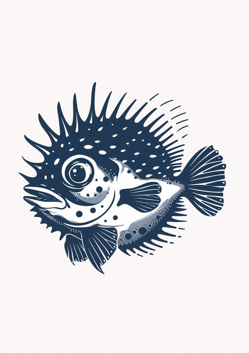 Stylized Pufferfish Illustration