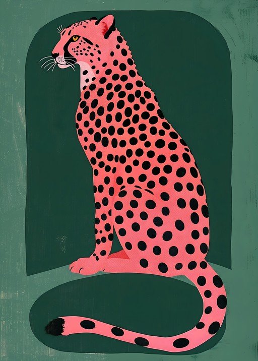 Pink Cheetah Art Print