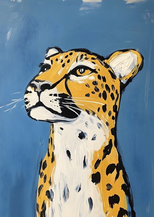 Cheetah Portrait Painting
