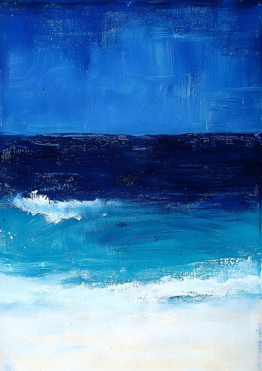 Abstract Ocean Wave Painting
